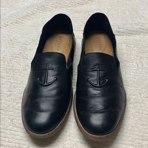Sperry black anchor loafers
